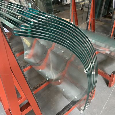 Edifício de vidro curvo temperado Parede divisória de vidro quente 3mm 4mm 5mm 6mm 8mm 9mm 10mm Vidro endurecido para escadas / janelas