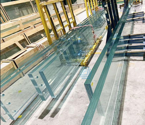 Grande Tamanho Ultra-Láreo Baixo Ferro Temperado Vidro Laminado Personalizado Tamanho máximo 3300x13000mm