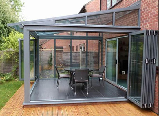 Vidro isolante 5mm+12A+5mm Para Vila Jardim Exterior Casas de vidro Quadro de alumínio Sala de sol retrátil