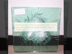 Vidro à prova de balas 20mm 24mm 26mm 28mm 30mm Vidro à prova de balas balístico triplo laminado para portas de janela