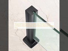 Barranco de vidro temperado Liga de alumínio de aço inoxidável Barranco de vidro sem enquadramento Balustrada de guarda Balcão Escalão Barranco