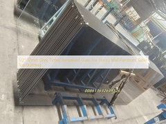 1/2' 12mm Grey tintado vidro temperado para portas parede divisórias edifício de mesa