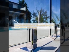 Guarda-corpos de vidro sem moldura com espigões de aço inoxidável para vedações, varandas, escadas e pátios